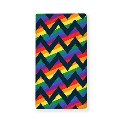 LGBT Pride Rainbow Chevron Pattern Print Baby Crib Sheet
