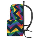 LGBT Pride Rainbow Chevron Pattern Print Backpack