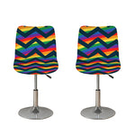 LGBT Pride Rainbow Chevron Pattern Print Bar Stool Covers