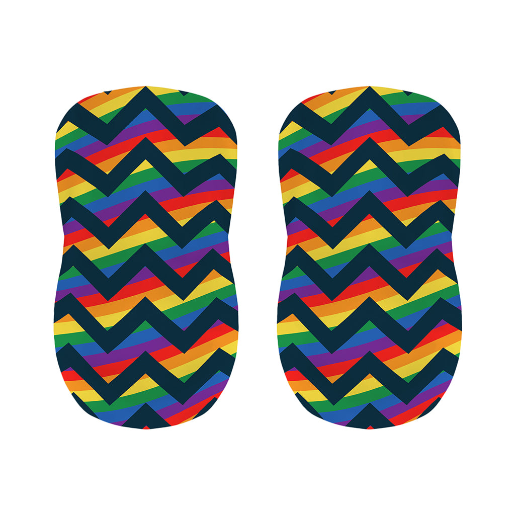 LGBT Pride Rainbow Chevron Pattern Print Bar Stool Covers