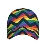 LGBT Pride Rainbow Chevron Pattern Print Baseball Cap