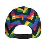 LGBT Pride Rainbow Chevron Pattern Print Baseball Cap