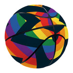 LGBT Pride Rainbow Chevron Pattern Print Basketball