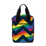LGBT Pride Rainbow Chevron Pattern Print Bible Tote Bag