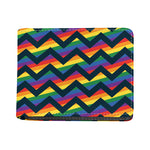LGBT Pride Rainbow Chevron Pattern Print Bifold Wallet