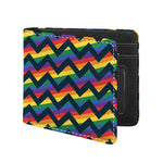 LGBT Pride Rainbow Chevron Pattern Print Bifold Wallet