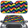 LGBT Pride Rainbow Chevron Pattern Print Car Windshield Sun Shade