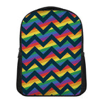 LGBT Pride Rainbow Chevron Pattern Print Casual Backpack