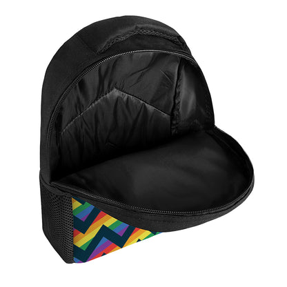 LGBT Pride Rainbow Chevron Pattern Print Casual Backpack