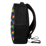 LGBT Pride Rainbow Chevron Pattern Print Casual Backpack