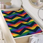 LGBT Pride Rainbow Chevron Pattern Print Changing Pad Cover
