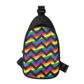 LGBT Pride Rainbow Chevron Pattern Print Sling Bag