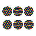 LGBT Pride Rainbow Chevron Pattern Print Coaster Set