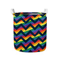 LGBT Pride Rainbow Chevron Pattern Print Collapsible Laundry Basket