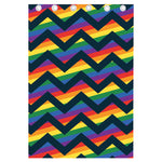 LGBT Pride Rainbow Chevron Pattern Print Curtain