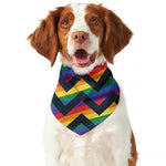LGBT Pride Rainbow Chevron Pattern Print Dog Bandana