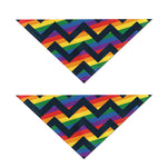 LGBT Pride Rainbow Chevron Pattern Print Dog Bandana