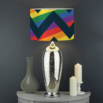 LGBT Pride Rainbow Chevron Pattern Print Drum Lamp Shade