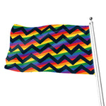 LGBT Pride Rainbow Chevron Pattern Print Flag