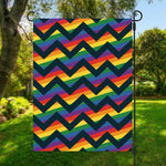 LGBT Pride Rainbow Chevron Pattern Print Garden Flag