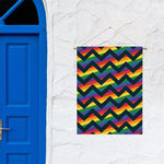LGBT Pride Rainbow Chevron Pattern Print Garden Flag