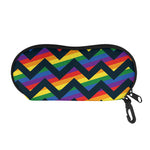 LGBT Pride Rainbow Chevron Pattern Print Glasses Case