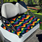 LGBT Pride Rainbow Chevron Pattern Print Golf Cart Seat Cover