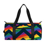 LGBT Pride Rainbow Chevron Pattern Print Gym Bag