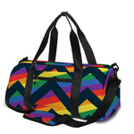 LGBT Pride Rainbow Chevron Pattern Print Gym Bag