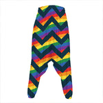 LGBT Pride Rainbow Chevron Pattern Print Hammer Pants
