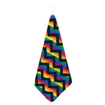 LGBT Pride Rainbow Chevron Pattern Print Hand Towel
