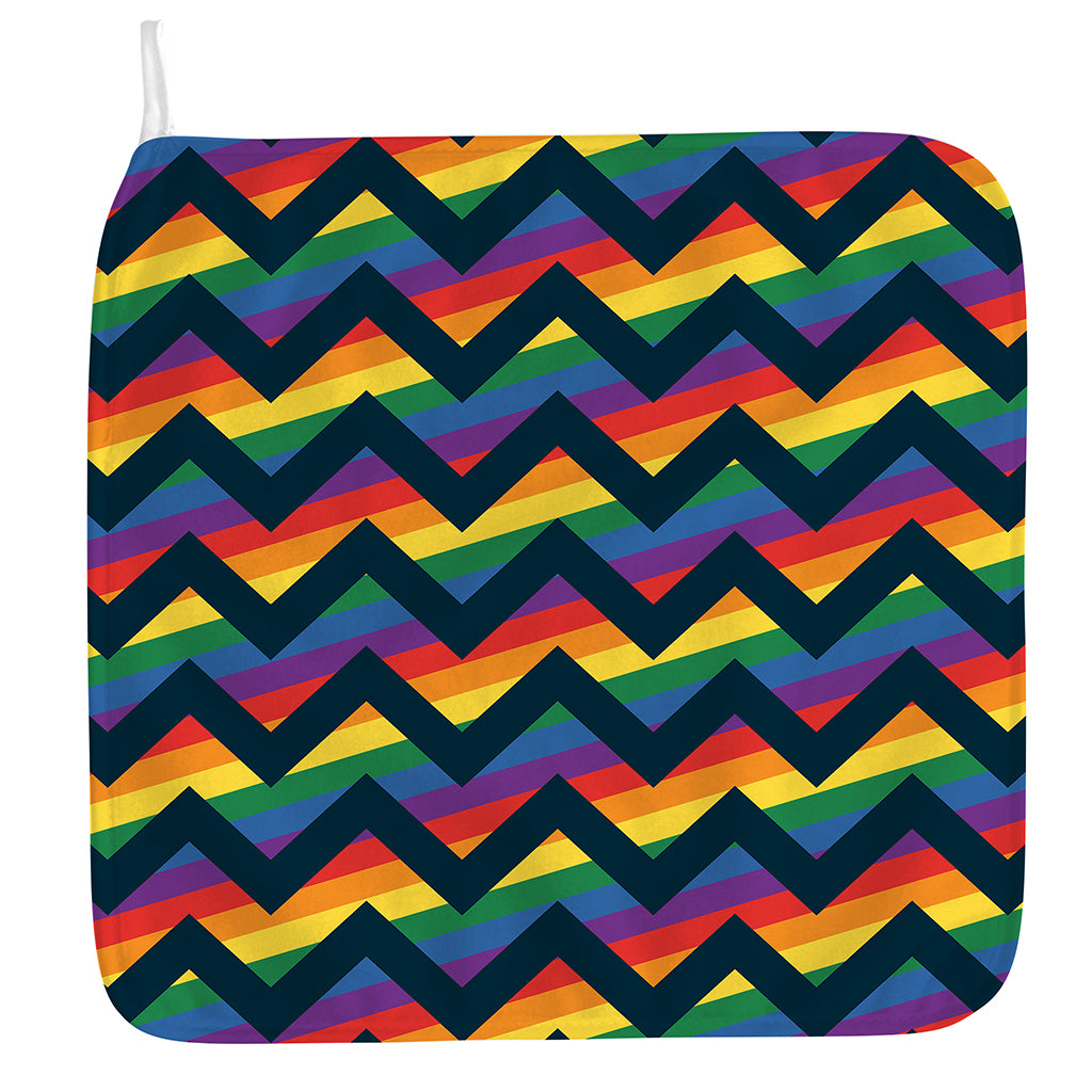 LGBT Pride Rainbow Chevron Pattern Print Hand Towel