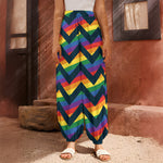 LGBT Pride Rainbow Chevron Pattern Print Harem Pants