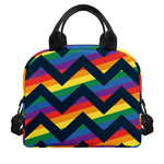 LGBT Pride Rainbow Chevron Pattern Print Insulated Lunch Bag