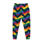 LGBT Pride Rainbow Chevron Pattern Print Jogger Pants