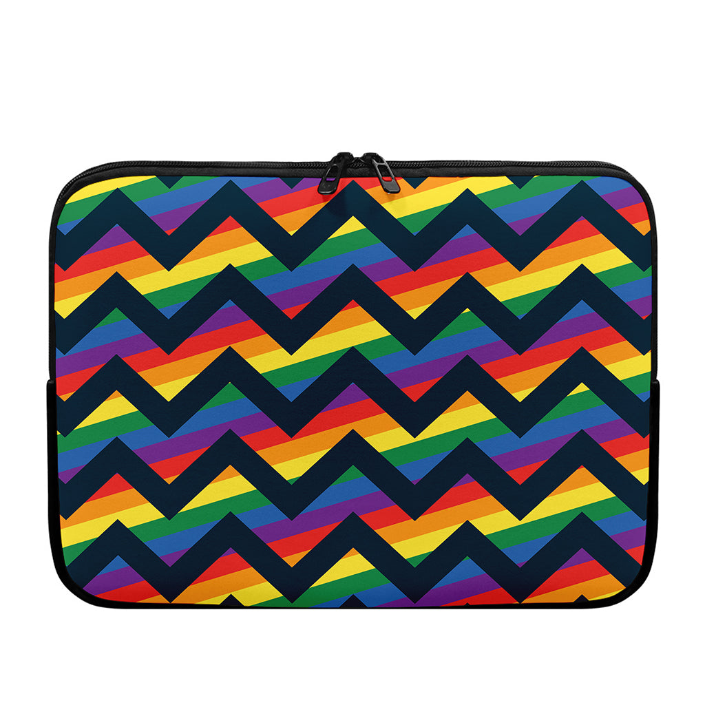 LGBT Pride Rainbow Chevron Pattern Print Laptop Sleeve