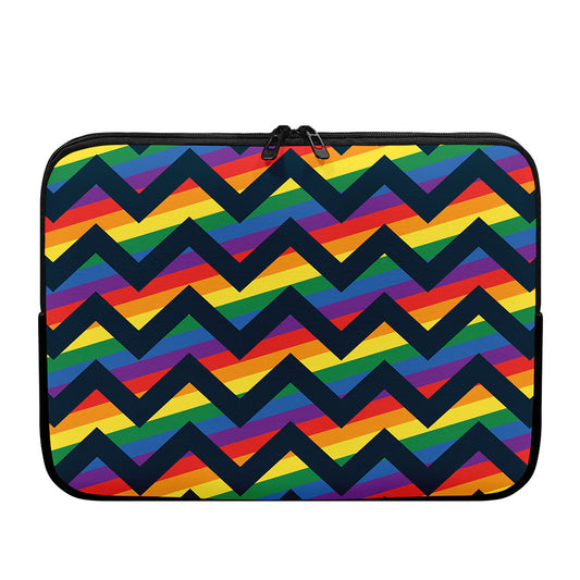 LGBT Pride Rainbow Chevron Pattern Print Laptop Sleeve