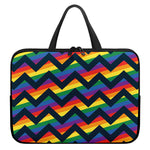 LGBT Pride Rainbow Chevron Pattern Print Laptop Sleeve With Handle