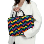 LGBT Pride Rainbow Chevron Pattern Print Laptop Sleeve With Handle