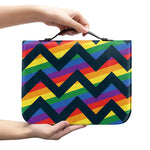 LGBT Pride Rainbow Chevron Pattern Print Leather Bible Cover