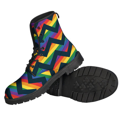 LGBT Pride Rainbow Chevron Pattern Print Backpack