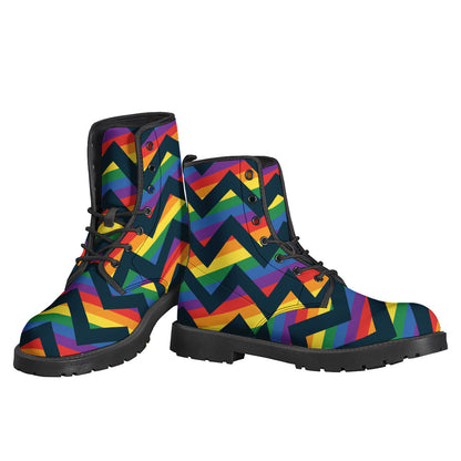 LGBT Pride Rainbow Chevron Pattern Print Backpack