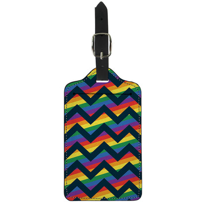 LGBT Pride Rainbow Chevron Pattern Print Luggage Tag