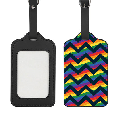 LGBT Pride Rainbow Chevron Pattern Print Luggage Tag