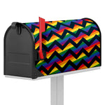 LGBT Pride Rainbow Chevron Pattern Print Mailbox Cover