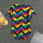 LGBT Pride Rainbow Chevron Pattern Print Men's Bodysuit