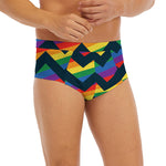 LGBT Pride Rainbow Chevron Pattern Print Men's Briefs