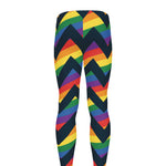 LGBT Pride Rainbow Chevron Pattern Print Men's leggings