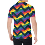 LGBT Pride Rainbow Chevron Pattern Print Men's Shirt