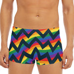 LGBT Pride Rainbow Chevron Pattern Print Men's Short Boxer Briefs